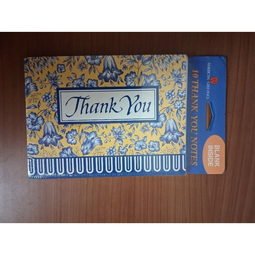 NEW American Greetings Thank You Notes + Envelopes 10 Pack Retro Granny Y2K